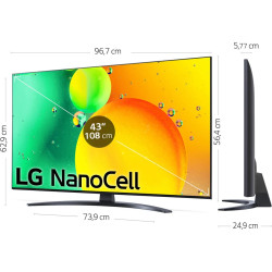 "LG 43NANO766QA 43" NanoCell 4K UHD - Qualité d'image supérieure"