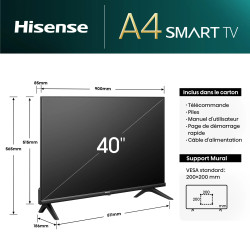 "Hisense 40A4N 40" Full HD LED - Qualité supérieure à prix abordable"