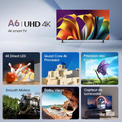 Hisense 65A6N 65 TV LED 4K UHD - Expérience Visuelle Améliorée