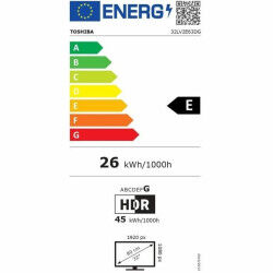 Toshiba 32LV2E63DG 32 Téléviseur LED Full HD